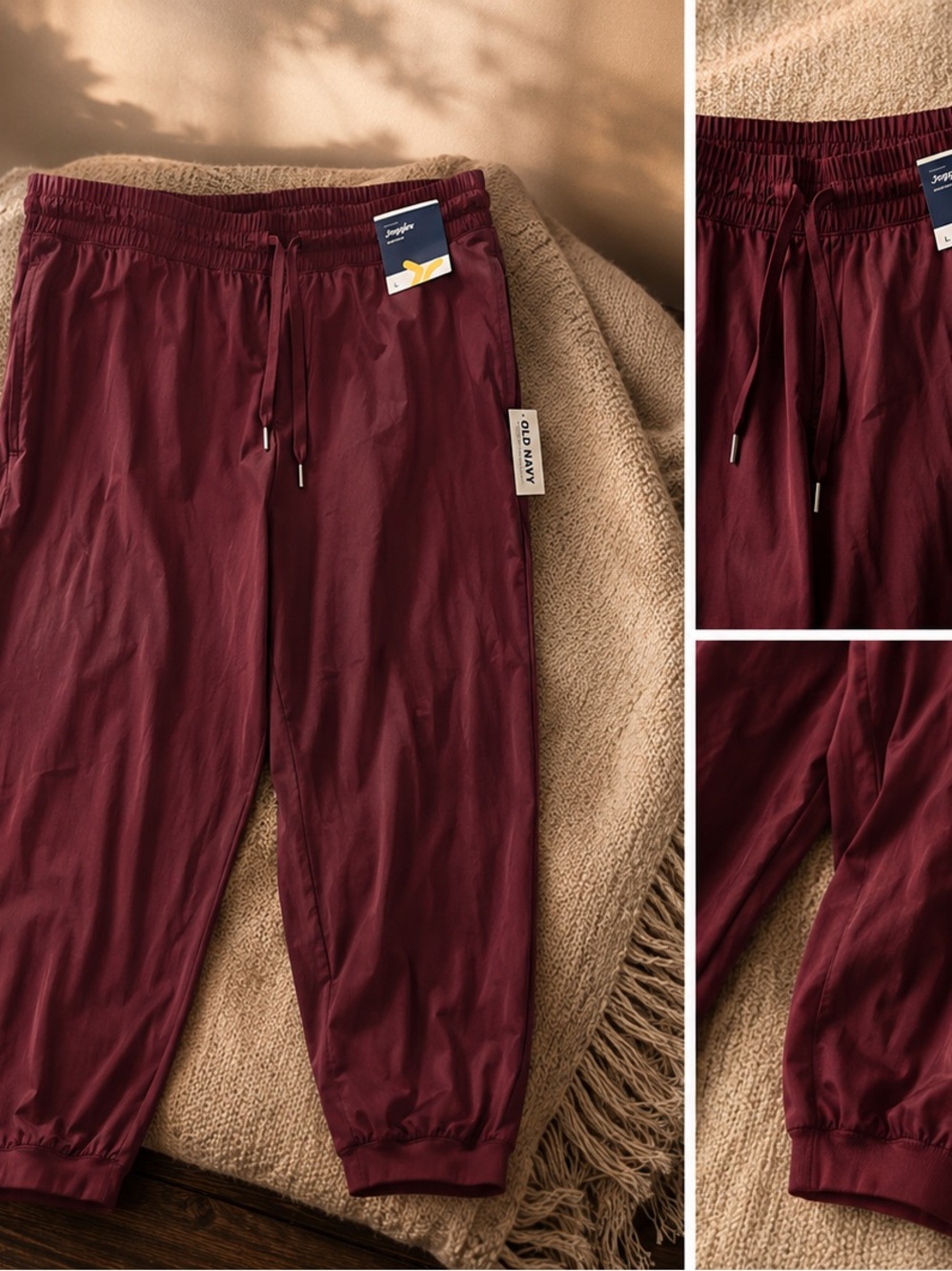 Old Navy Burgundy Drawstring Jogger Pants